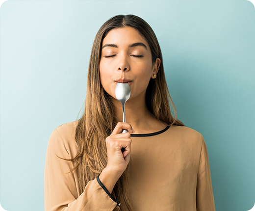 맛을 느끼는 이미지